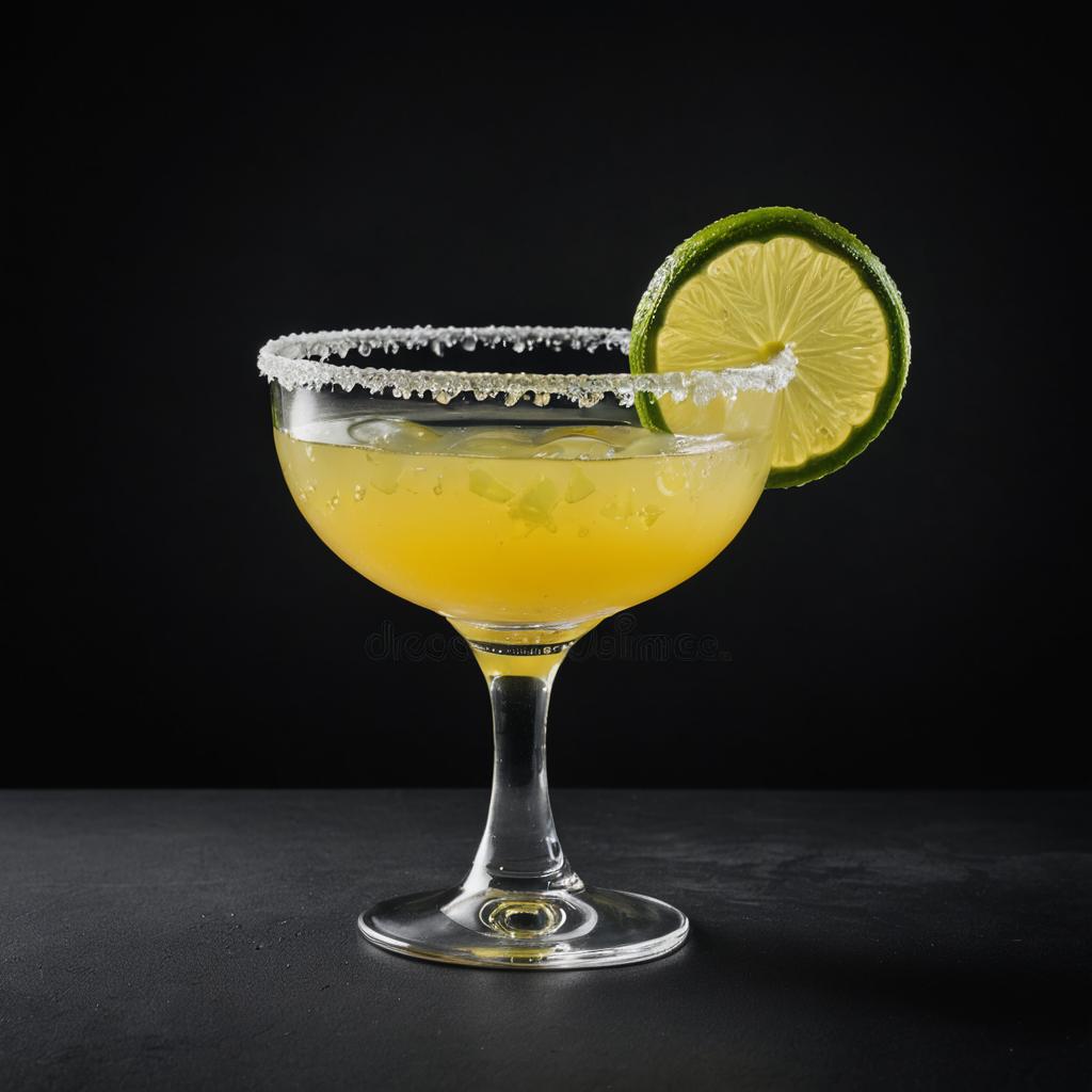 Realistic Margarita on Dark Background