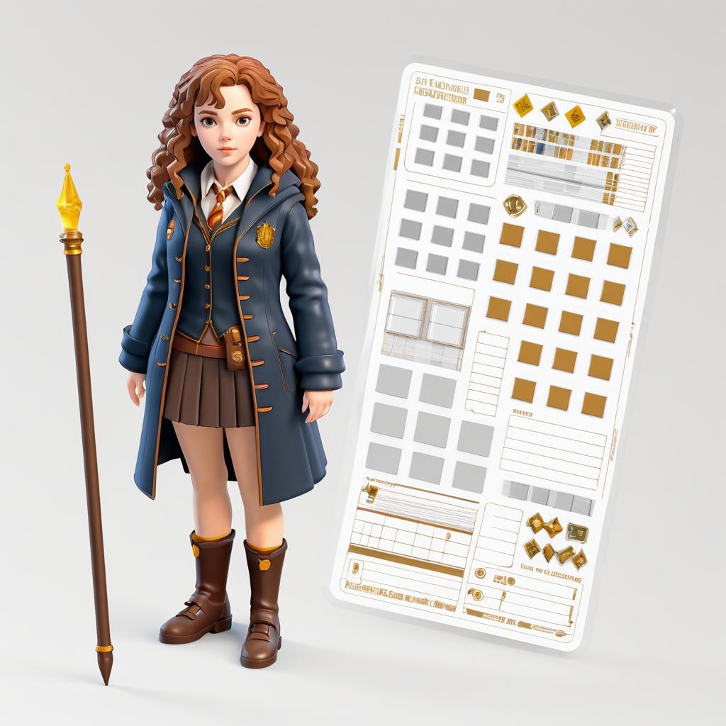 Ultra-Detailed Hermione Granger Sticker Design