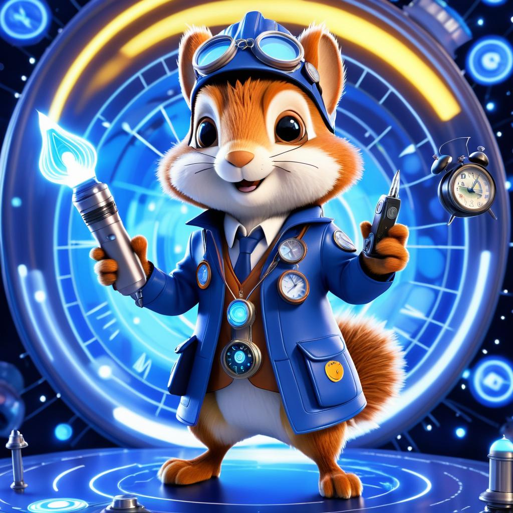 Adventurous Squirrel Inspired by Doctor Who