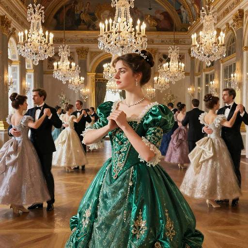 Sissi's Elegant Royal Ballroom Scene