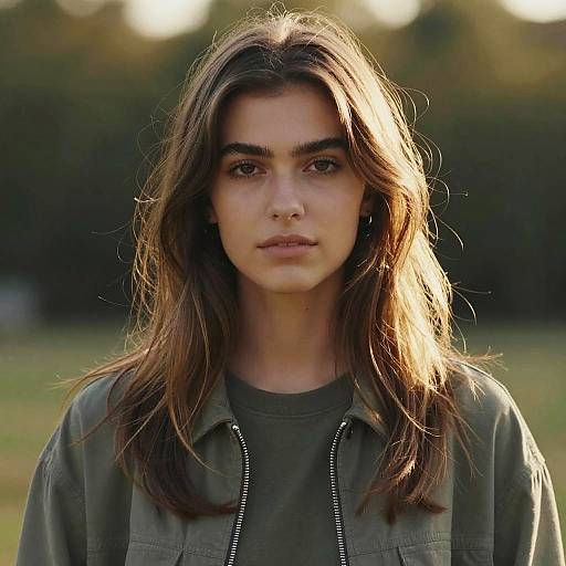 Golden Hour Fashion Model Portrait