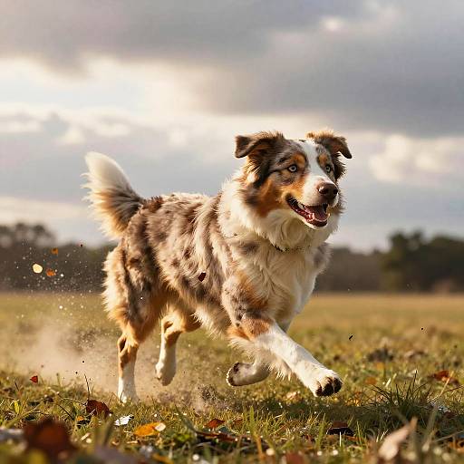 Australian Shepherd Herding in Golden Hour