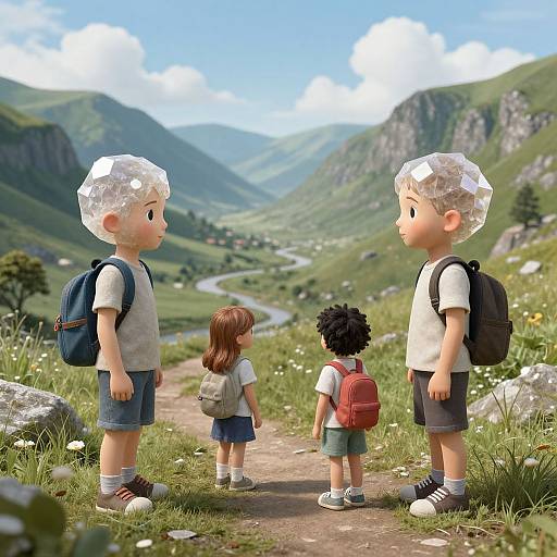 Children with Crystal Second Heads