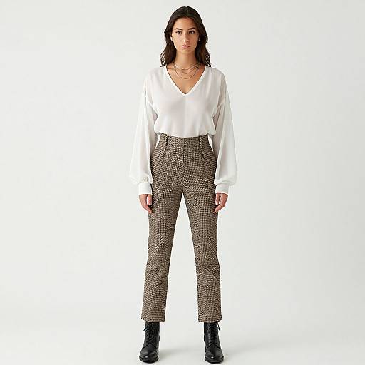 Minimalist Chic Woman in White Blouse