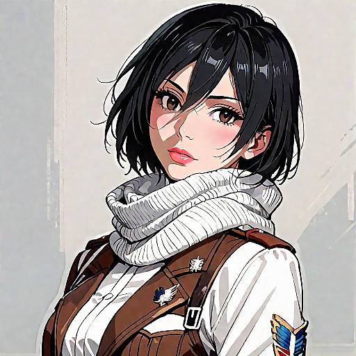 Mikasa Paradis Military Anime Screencap