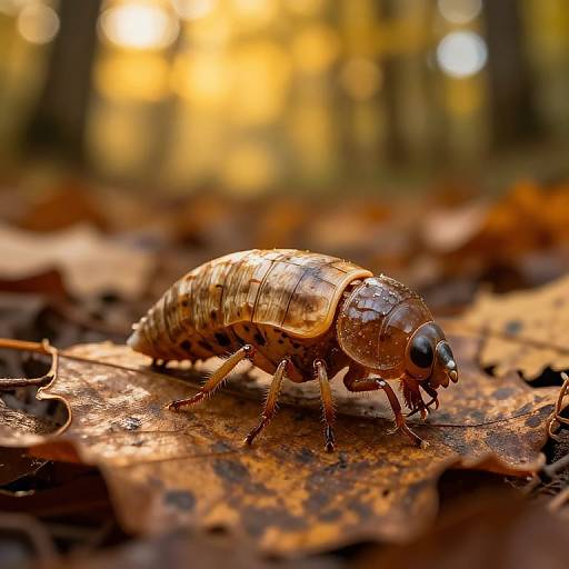 Hyperrealistic Chitin Insects on Leaves