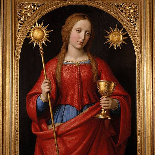 Renaissance Woman with Chalice and Scepter