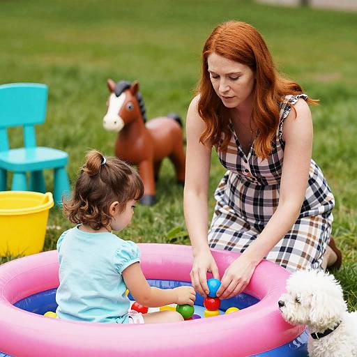 Playful Moment in the Grass