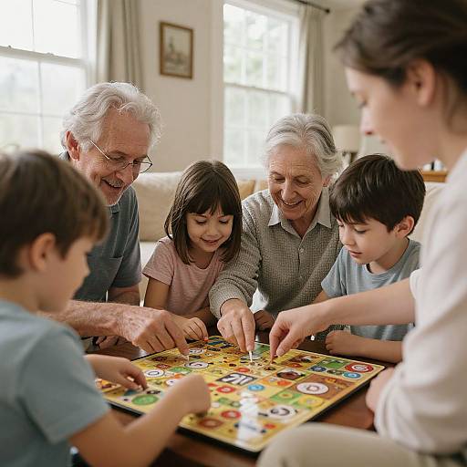Multigenerational Family Board Game Night