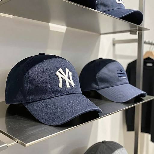Stylish Street Caps on Boutique Rack