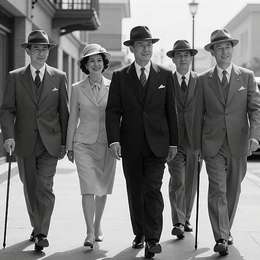 Vintage Elegance on a Sunlit Sidewalk