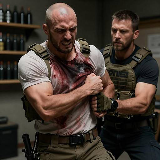 Intense Encounter in Tactical Gear