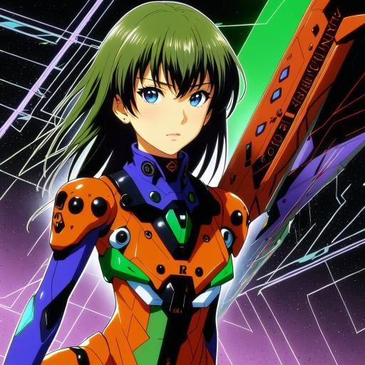 Illustration of Aida kensuke, neon genesis evangelion in the style of Sekiya asami