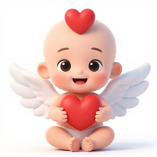 Cute Asian Baby Cupid Cartoon