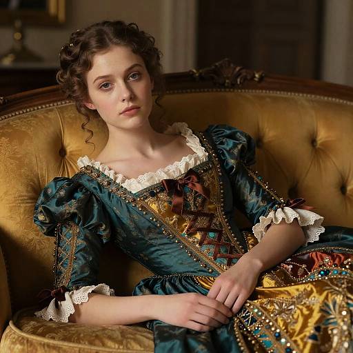 Elegant Victorian Girl in Hyperrealism