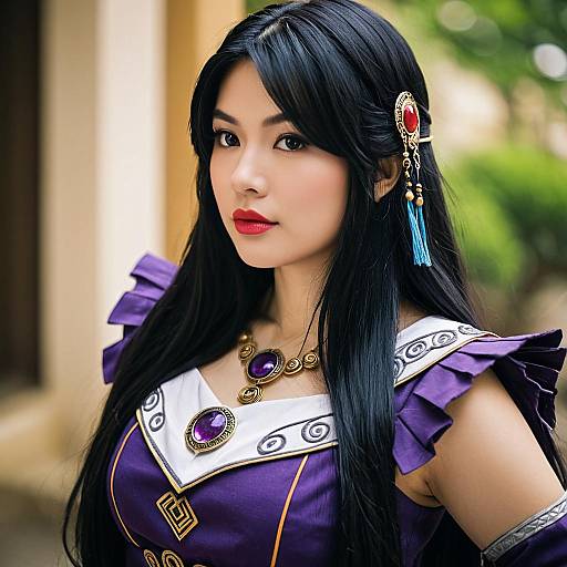 Lifestyle costume photo of Amano maya. Cosplay clothes