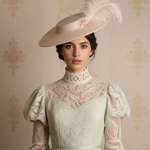 Victorian Era Elegant Fashion Portrait