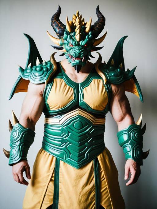 Man Wearing Shendu Dragon Cosplay Costume