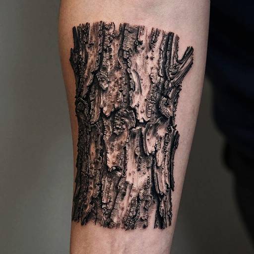 Hyper-Realistic Tree Bark Tattoo