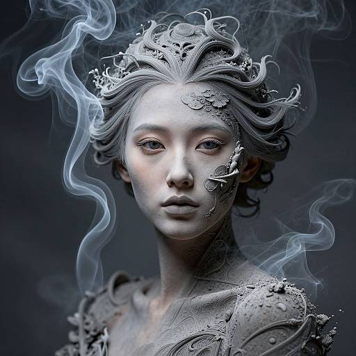 Ash and Smoke Woman Portrait