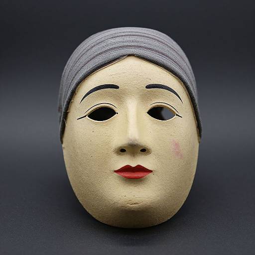 Elderly Woman with Headscarf Mask