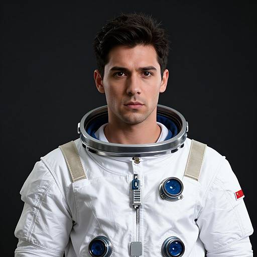 Photorealistic Male in Darts Spacesuit