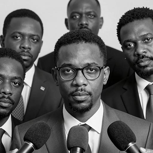 Serious Black Men in Focus