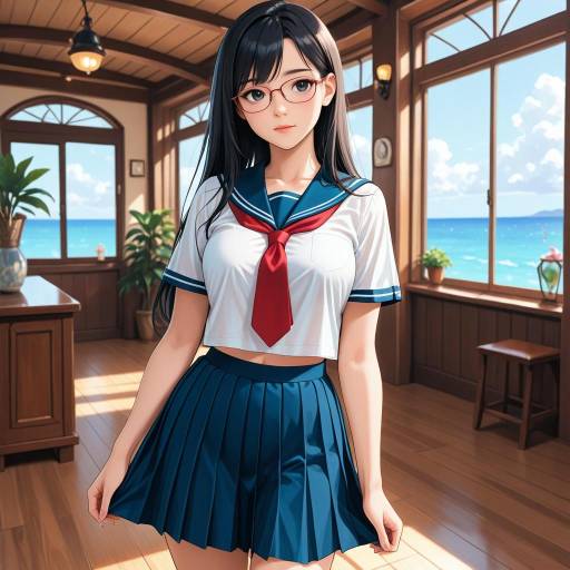 Joyful Nautical Cowboy Shot with Kancolle Girl