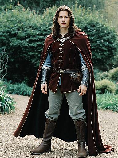 Male Arwen Costume Outdoors Full Body