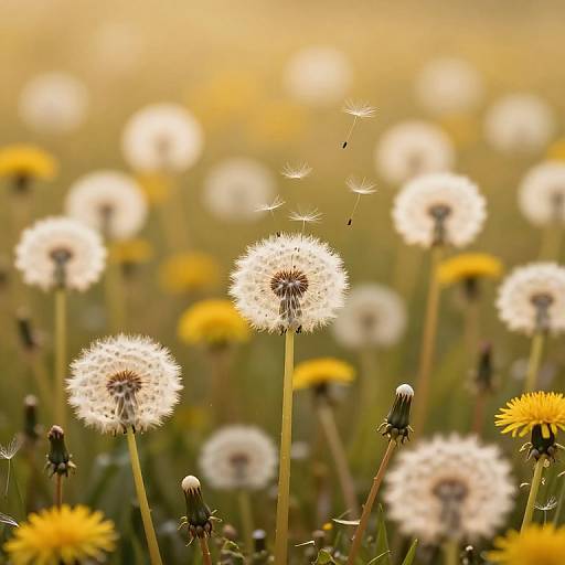 Surreal Dandelion Cycle of Renewal
