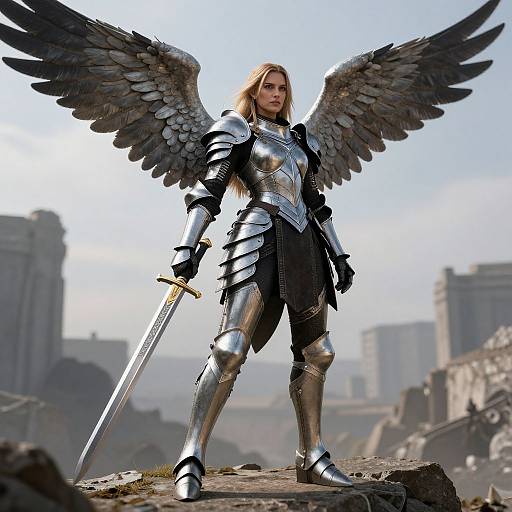 Valkyrie Warrior Woman with Wings