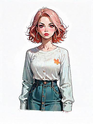 Casual Fashion Illustration of a Woman