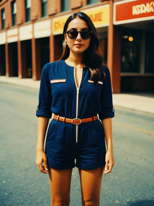 Chic Casual Navy Blue Romper Woman