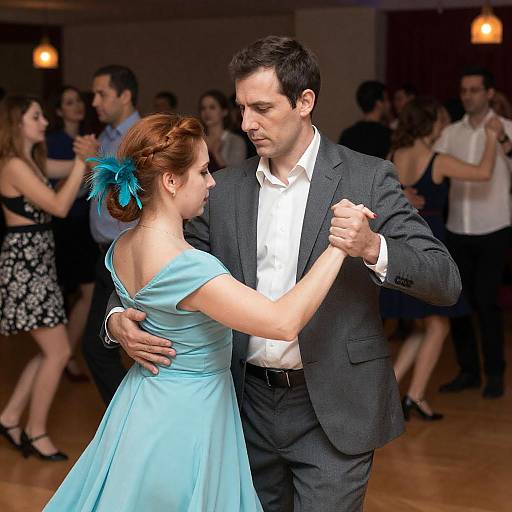 Couple Dancing in Elegant Attire
