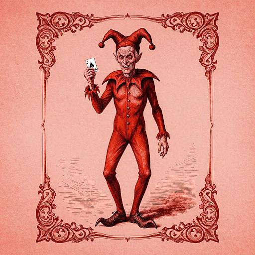 Vintage Satirical Devil Illustration
