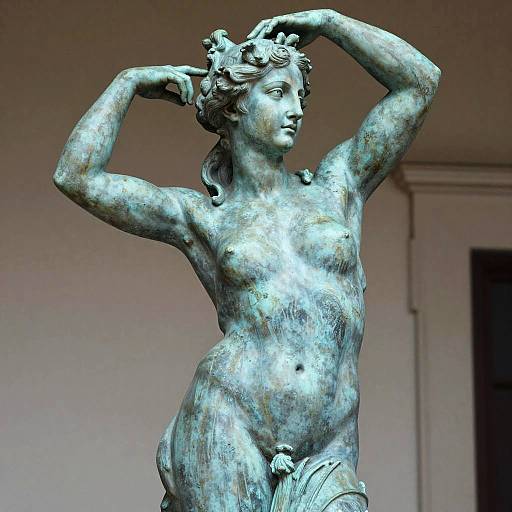 Bronze Patina Sculpture of a Muse