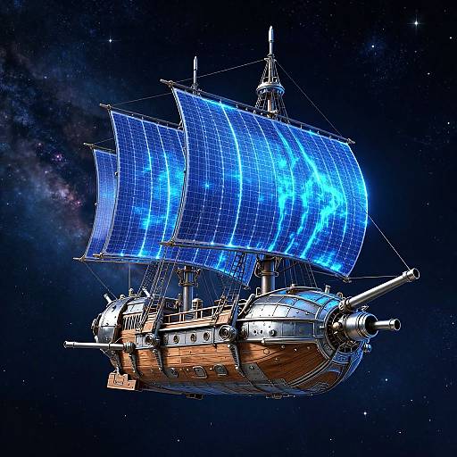 Steampunk Spacefaring Lumenarium Vessel