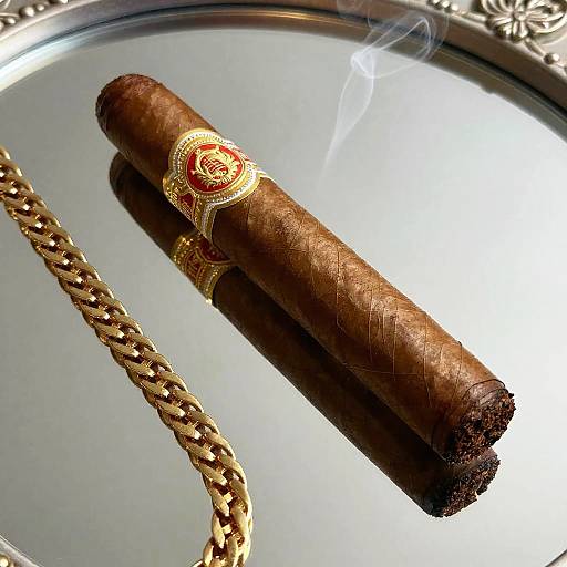 Luxury Cuban Link Cigar and Chain