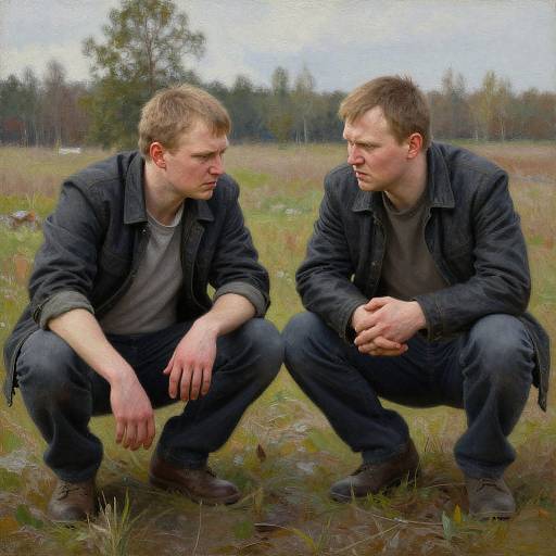 Hyperrealistic Finnish Men Oil Painting