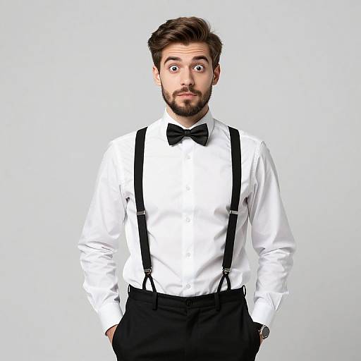 Playful Formal Portrait of Young Man