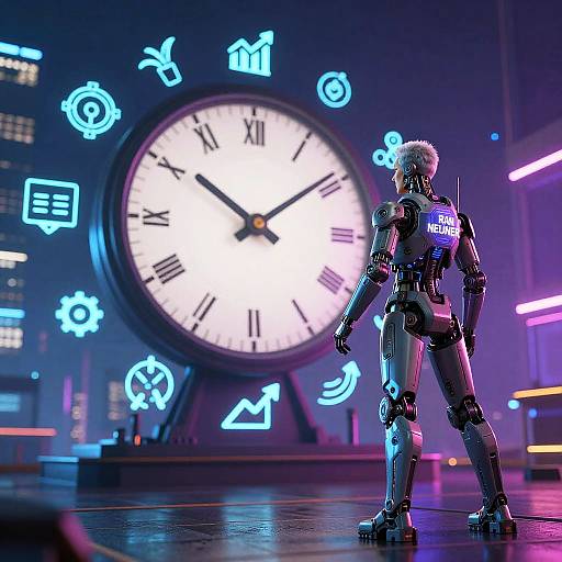 Futuristic Avatar with Cybernetic Growth