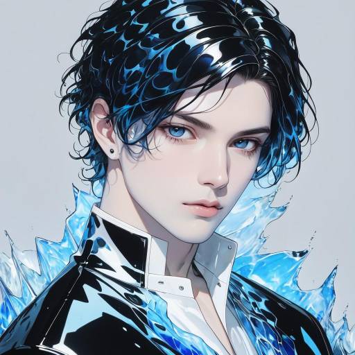 Stoic Burly Youth with Captivating Gaze Stoic Burly Youth with Captivating Gaze