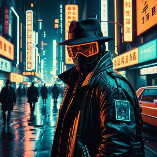 Cyberpunk Noir Detective in Neon City