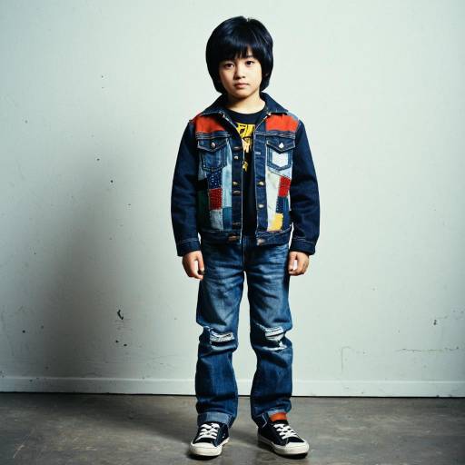 Stylish Patchwork Jeans Costume for Boys