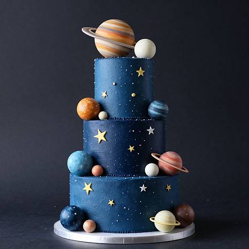 Cosmic Three-Tiered Celestial Cake