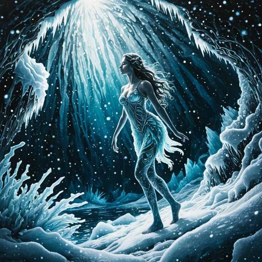 Winter Nymph in Ice Cave Winter Nymph in Ice Cave