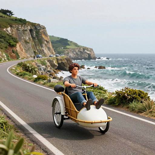 Bespoke Bamboo Cyclecar Coastal Drive