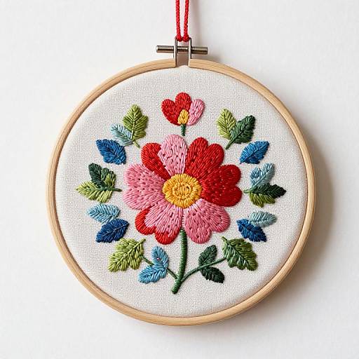 Delicate Embroidered Paper Ornament