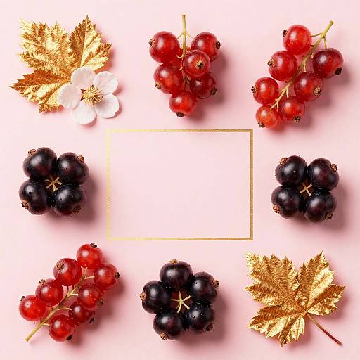 Light Painting Blackcurrants with Flowers