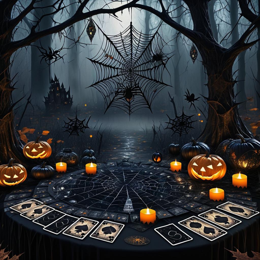 Gothic Halloween Forest with Spooky Cards